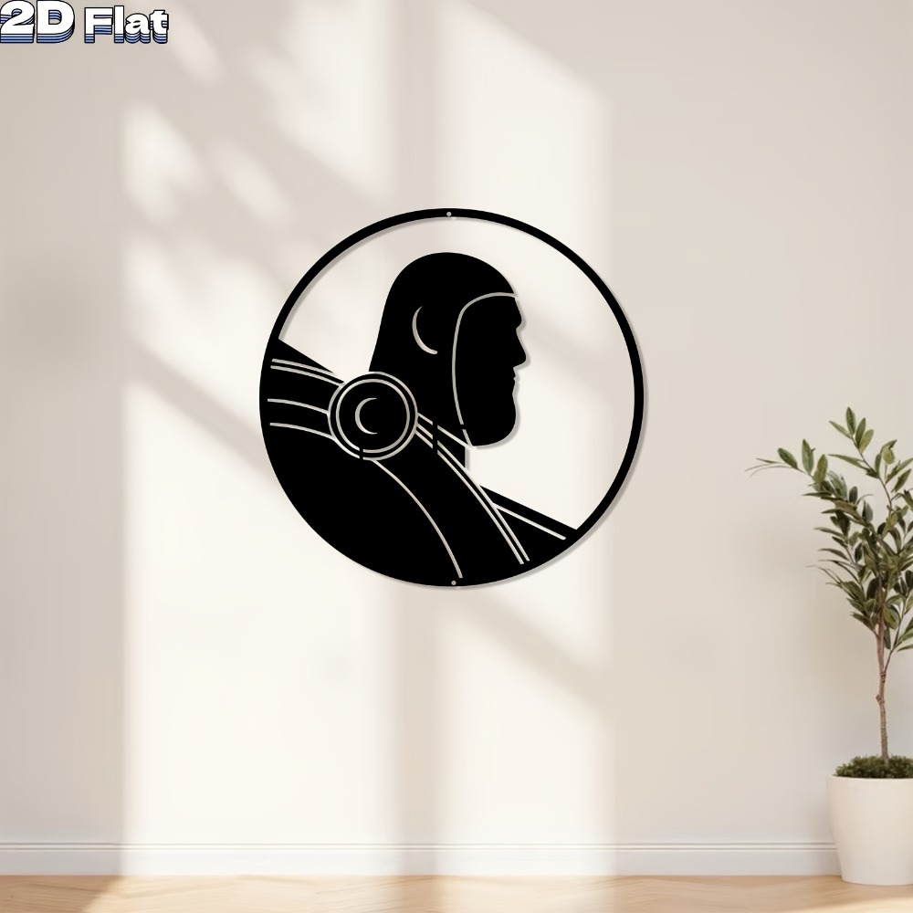 Office Tech For Home - งานศิลปะติดผนังอะลูมิเนียมรูปหุ่นยนต์สมัยใหม่ ทนทานต่อสภาพอากาศ ป้องกันสนิม ใช้ได้ทั้งภายในและภายนอกอาคาร ตกแต่งบ้าน สำนักงาน