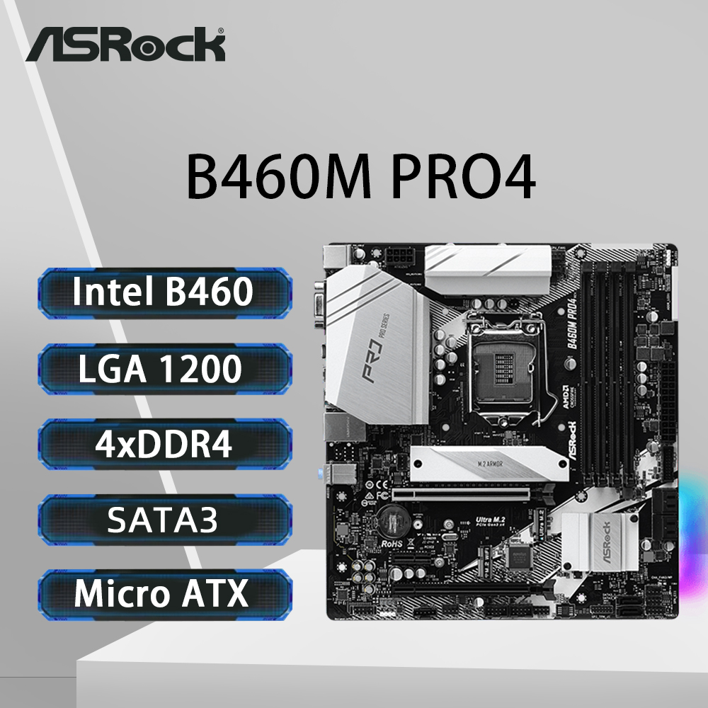 Intel Cpu Core I9 - ASRock B460M PRO4 เมนบอร์ดLGA 1200 สนับสนุน