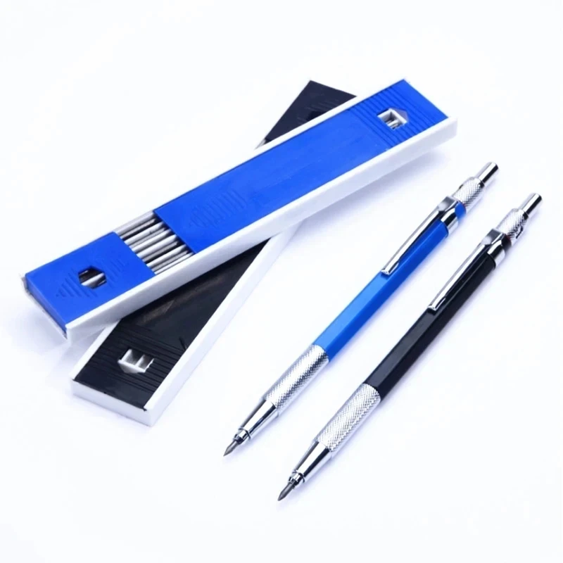 Office Technician - ชุดดินสอ 2.0 มม.2B สีฟ้า/สีดําเติมสํานักงานเขียนโรงเรียน Art ภาพวาดการออกแบบ