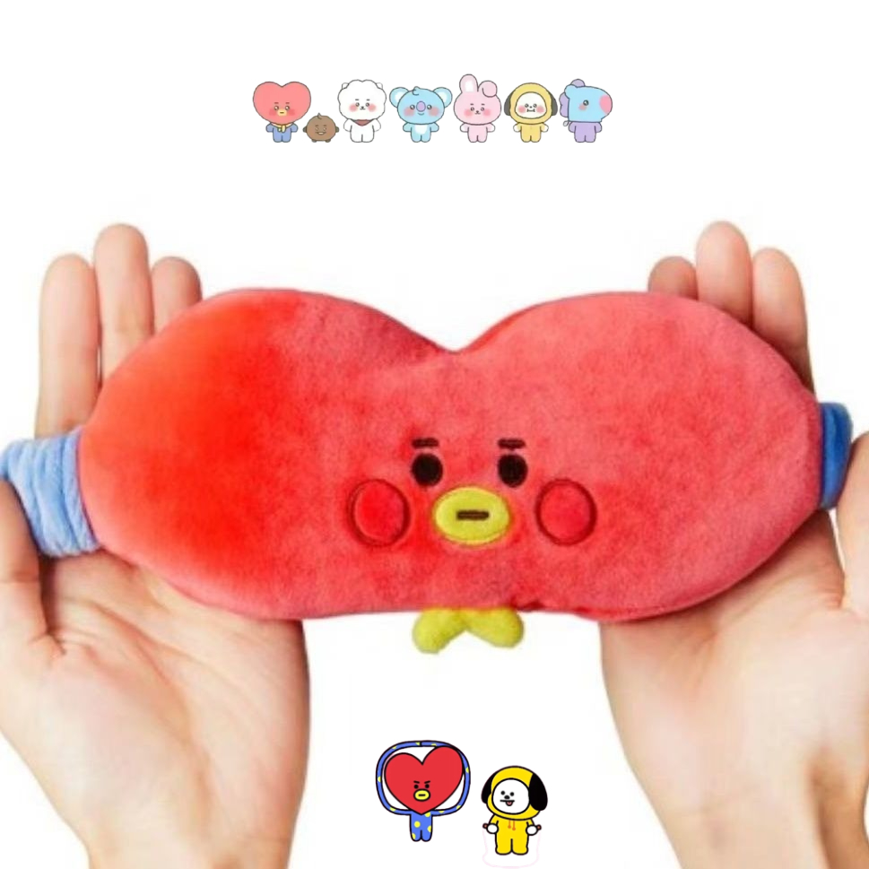 Office Tech - หน้ากากปิดตาตุ๊กตา BT21 น่ารัก สไตล์การ์ตูน สำหรับเดินทาง พักผ่อนในออฟฟิศ