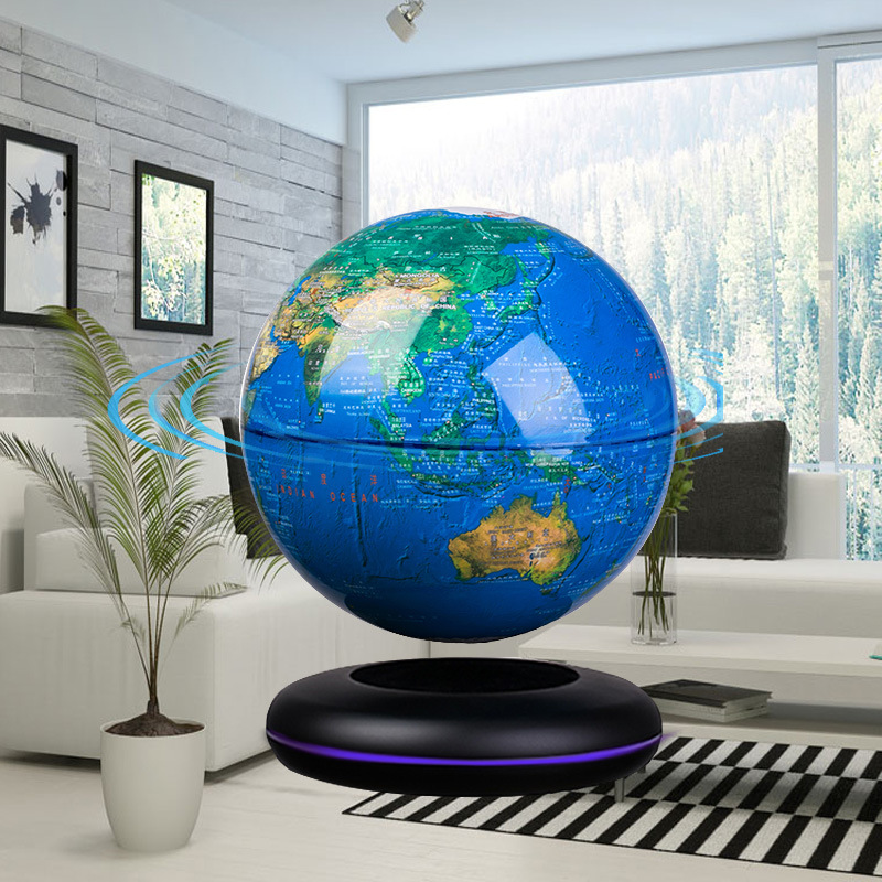 Tech For Office - ลูกโลกแม่เหล็กลอยได้ ขนาด 8 นิ้ว พร้อมไฟ LED