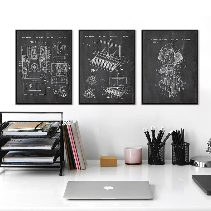 ชุดภาพศิลปะติดผนังลายสิทธิบัตร - Office Tech Room บทวิจารณ์และราคา