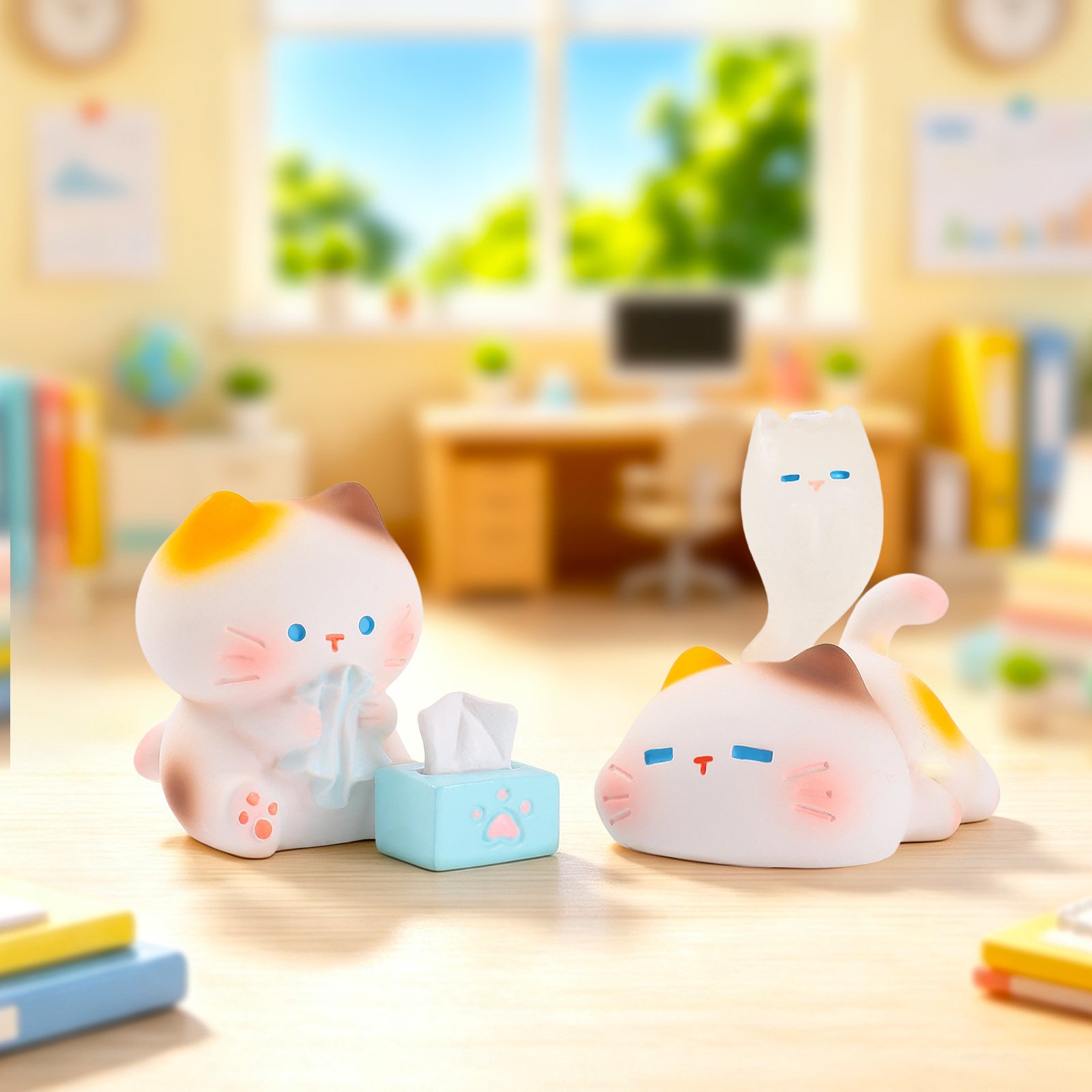 โมเดลแมวเรซิ่นในกล่องสุ่ม ตุ๊ก - Office Technician บทวิจารณ์และราคา