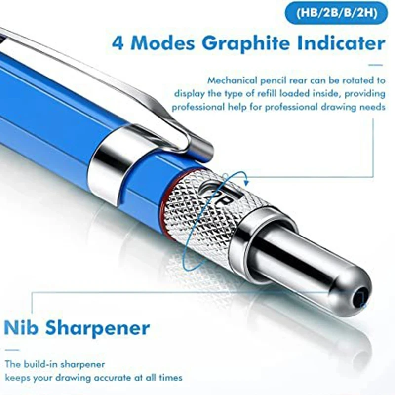 ชุดดินสอ 2.0 มม.2B สีฟ้า/สีดํา - Office Technician บทวิจารณ์และราคา