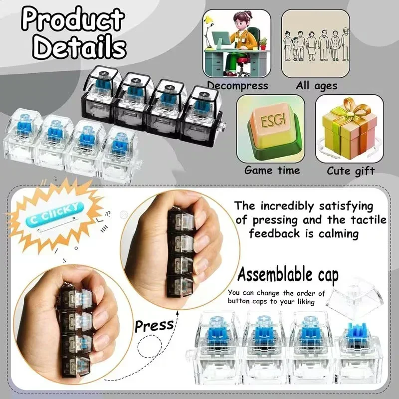 พวงกุญแจ LED 1 ชิ้น รูปปุ่มคีย - Tech For Office บทวิจารณ์และราคา