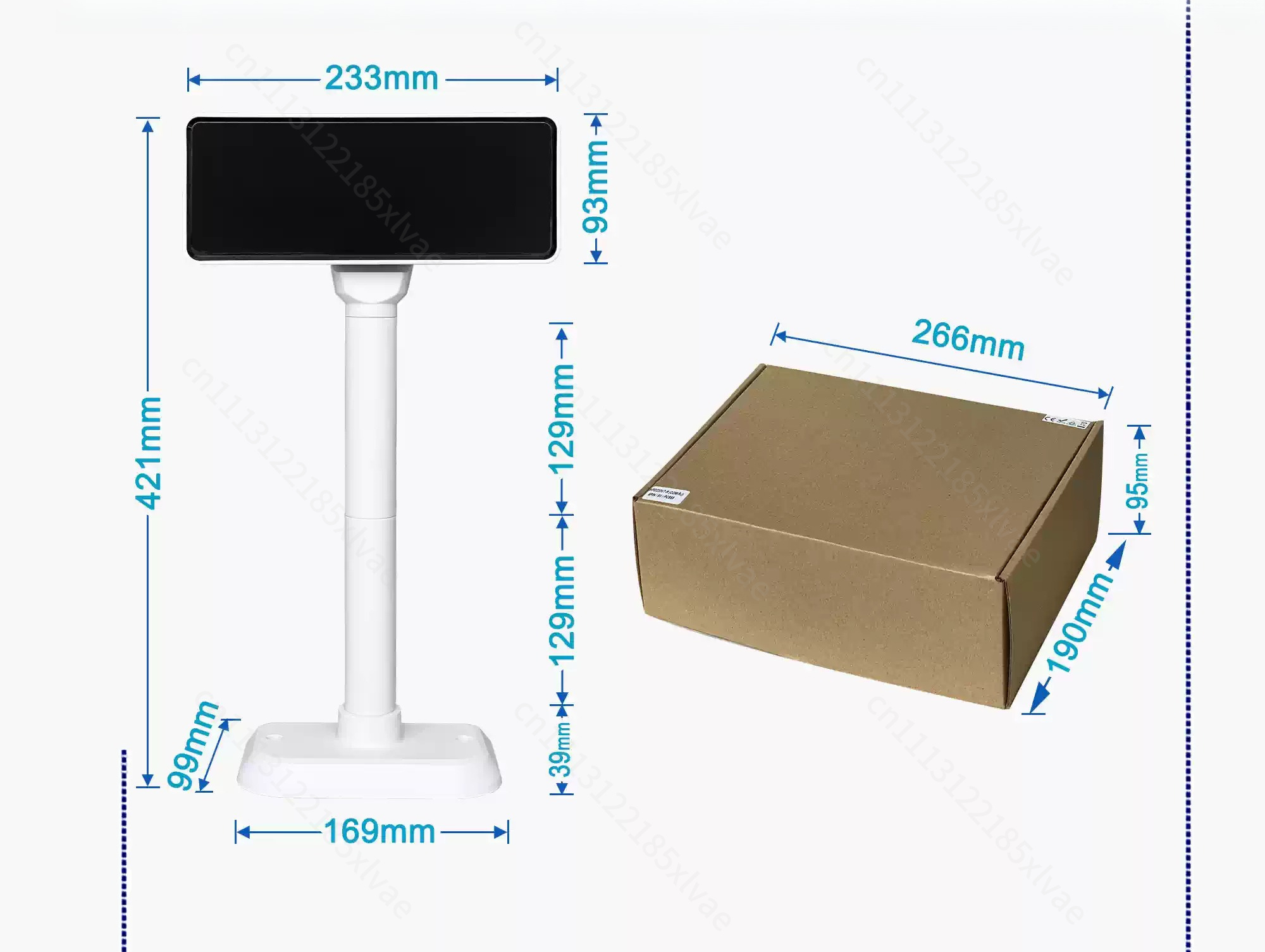 จอแสดงผลลูกค้าแบบคู่ สีดำขาว พ - Pole Display Customer บทวิจารณ์และราคา