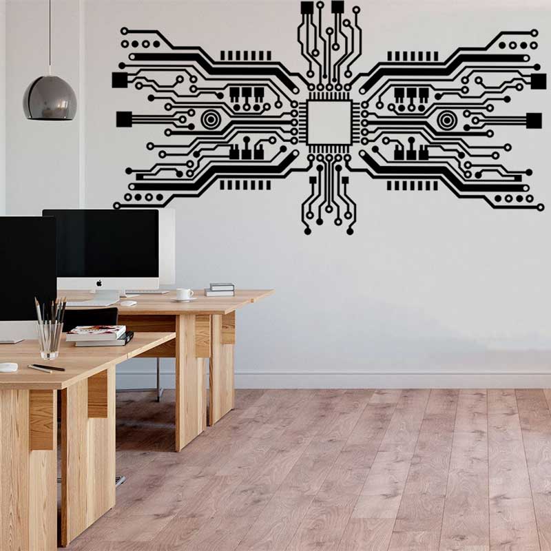 ชิปวงจรสติกเกอร์ติดผนังเทคโนโล - Office Tech Room บทวิจารณ์และราคา