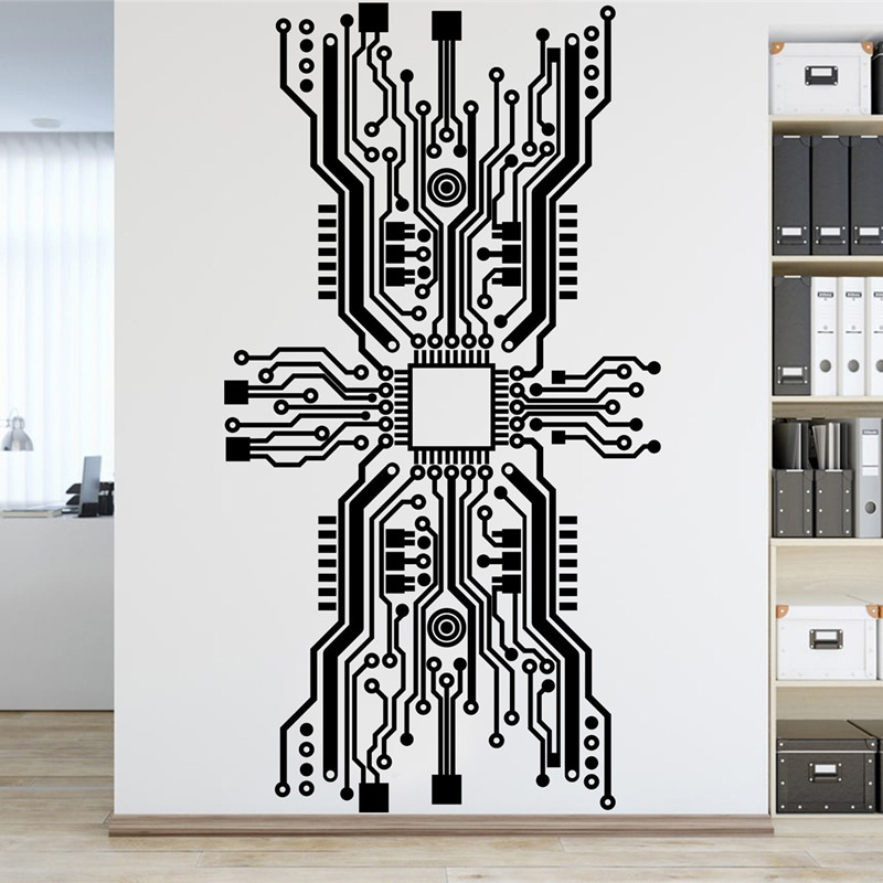 ชิปวงจรสติกเกอร์ติดผนังเทคโนโล - Office Tech Room บทวิจารณ์และราคา