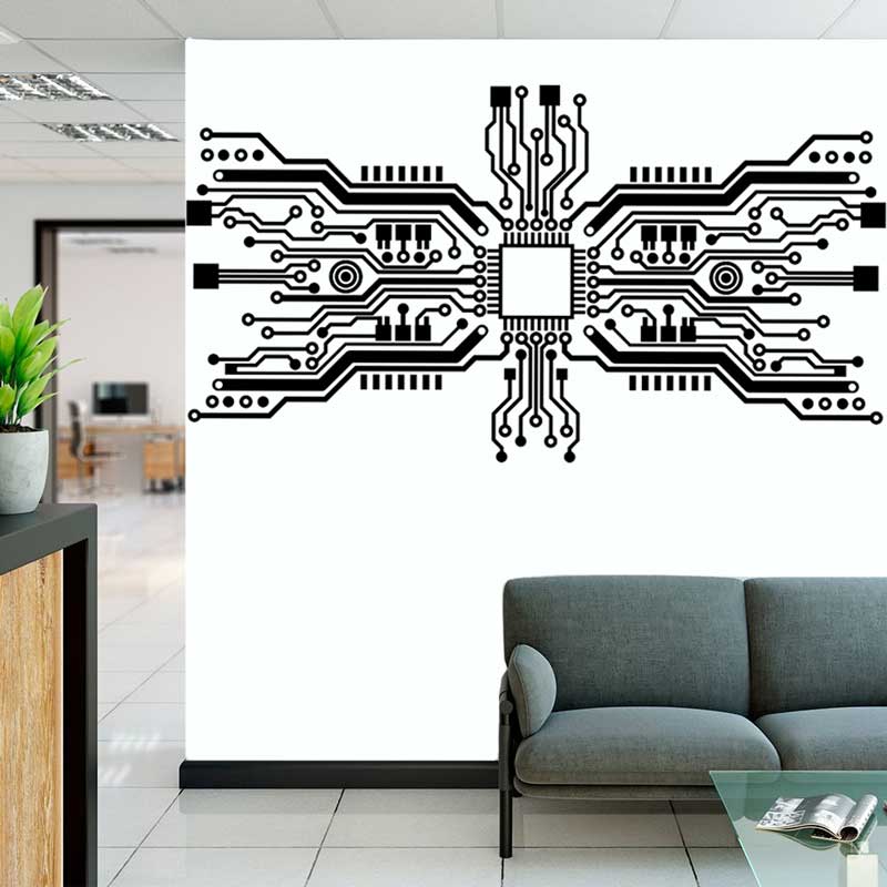 ชิปวงจรสติกเกอร์ติดผนังเทคโนโล - Office Tech Room บทวิจารณ์และราคา